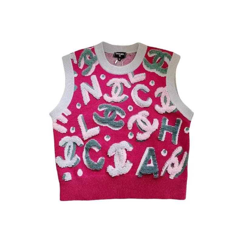 CHANEL Vests Women's Pink-0