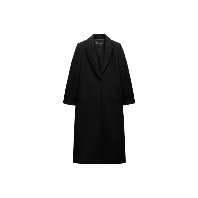 ZARA Coats Women's Black-0