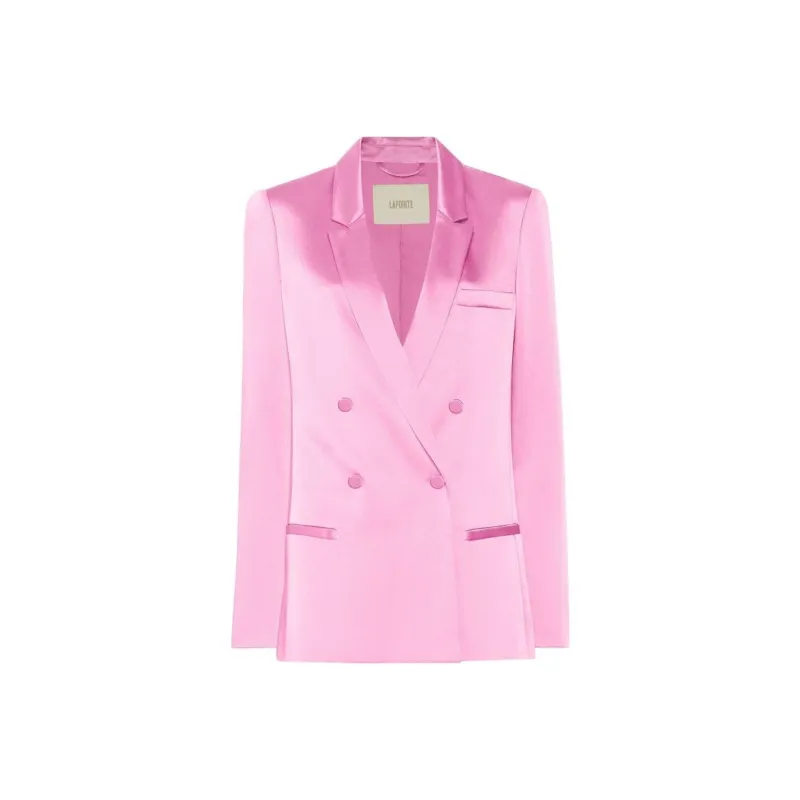 LAPOINTE Double-breasted Satin Blazer-0