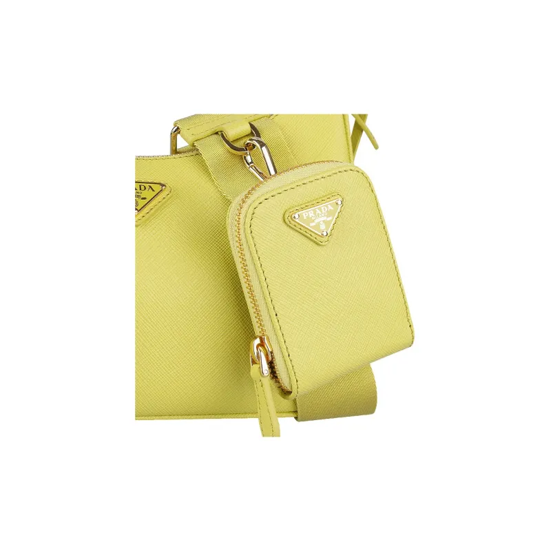 PRADA Re Edition Calfskin Shoulder Bag Women's Yellow-7