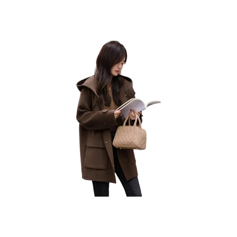 Mo Han Yi Mei Coat Women's Star Copper Coffee-0