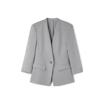 TKY SHOP Business Suit Women's Linen Gray