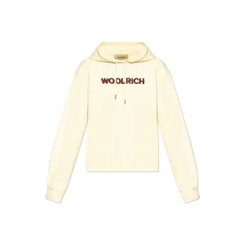WOOLRICH Logo Embroidered Drawstring Hoodie