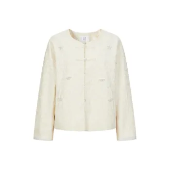 JZ. ANNAKRO Cropped Coats Women's Ecru