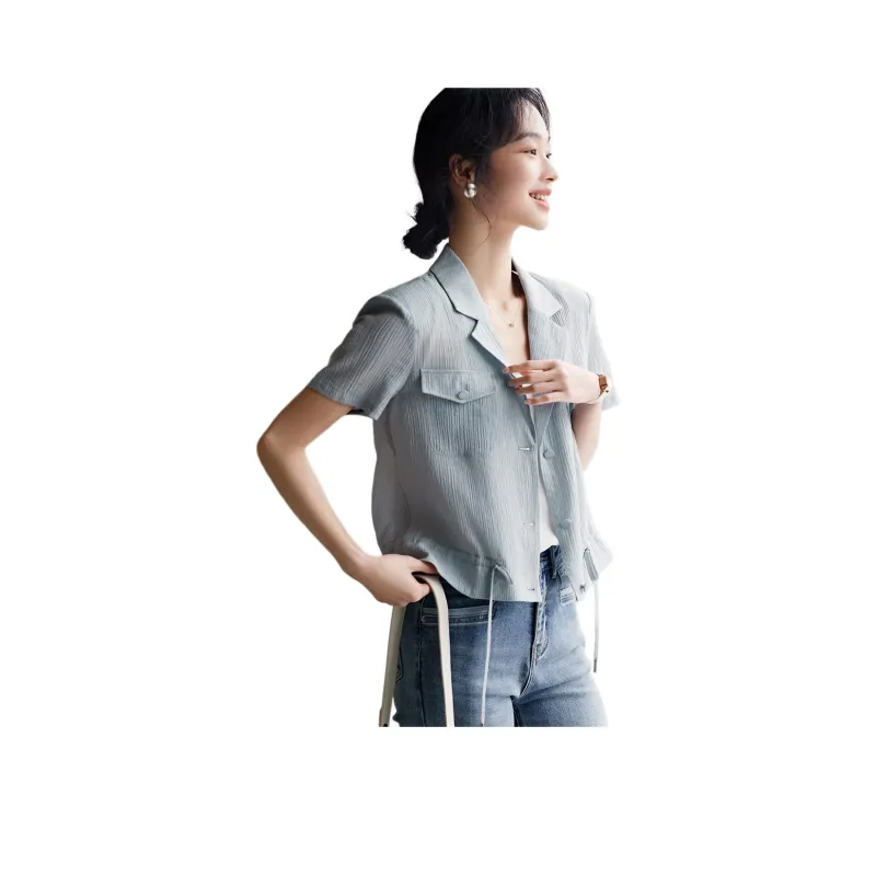 XWI SS24 Business Suit Women's Light Gray Blue-0