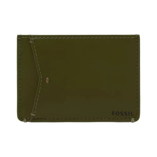 FOSSIL Leather Card Holder Women's Green