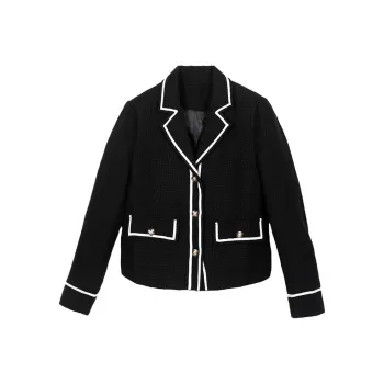 E.BECKY Cropped Coats Women's Black