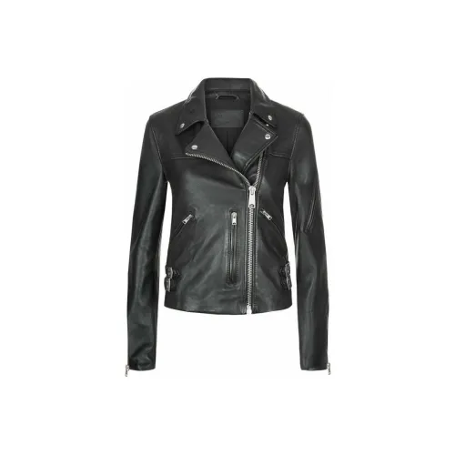 ALLSAINTS Leather Jacket Women's Black