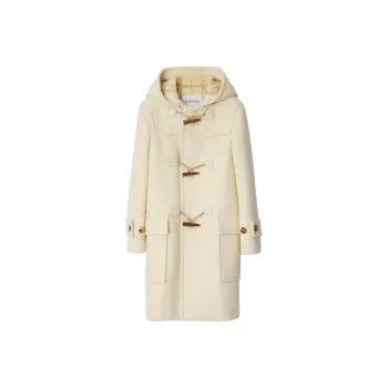 Burberry Toggle Closure Hooded Duffle Coat