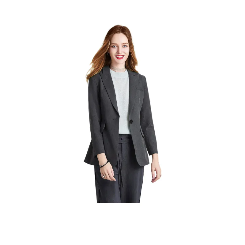 HAVVA One Button Business Suit Coat Women's-0
