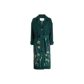 MIRA MIKATI Coats Women's Dark Green