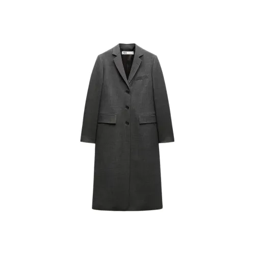 ZARA ZW Series Coat Women's Zebra Print Gray