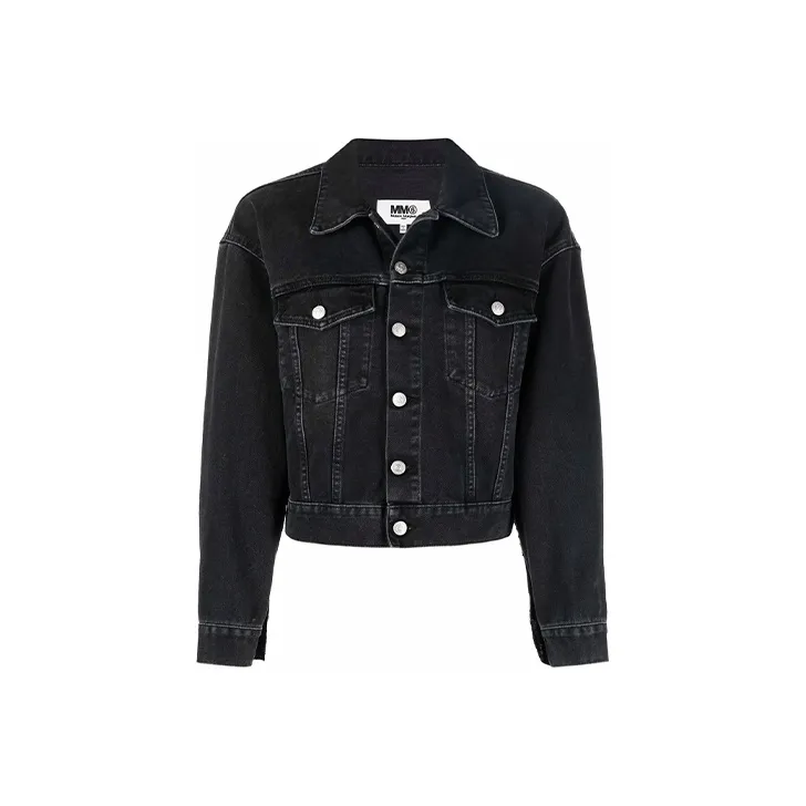 MM6 Maison Margiela Denim Jackets Women's Black-0