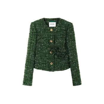 MISSSHINE Cropped Coats Women's Green