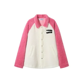 ANDREA MARTIN Velvet Jackets Women's Pink White