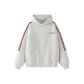 White & Gray & Red Stripes[Thickened Fleece-Lined]