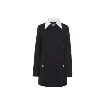 PRADA Contrasting collar Single breasted Coat