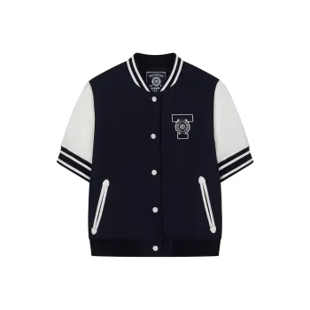 Teenie Weenie Cropped Coat Women's Navy Blue