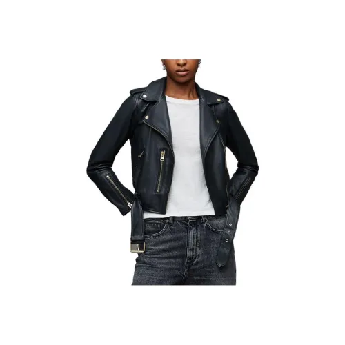 ALLSAINTS Leather Jackets Women's Black