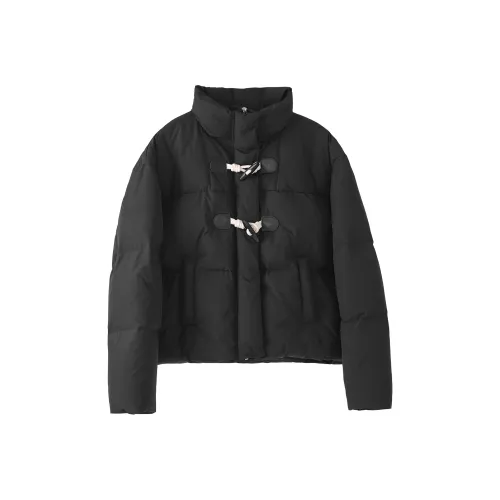 Fstudio Fall And Winter Korean Preppy Style Cropped Ox Horn Button Down Jacket Coat Women's