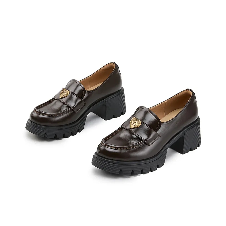 DAPHNE Loafers Women's Black/Brown-6