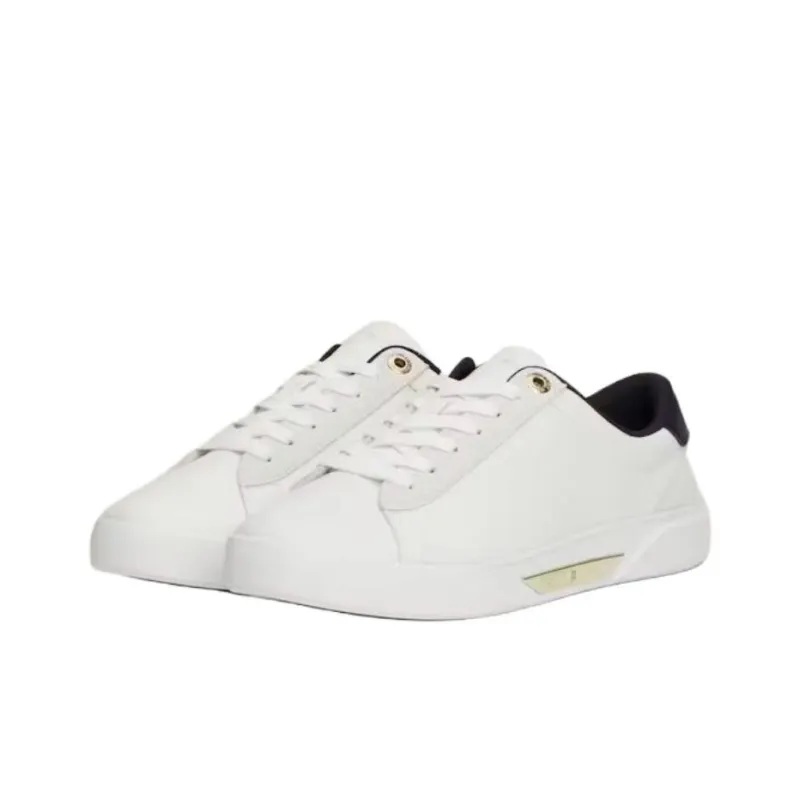 Tommy Hilfiger Trainers Low Top Skateboard Shoes Women's White-1