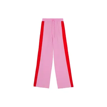 Burberry Side Stripe Wide Leg Pant 'Primrose Pink'
