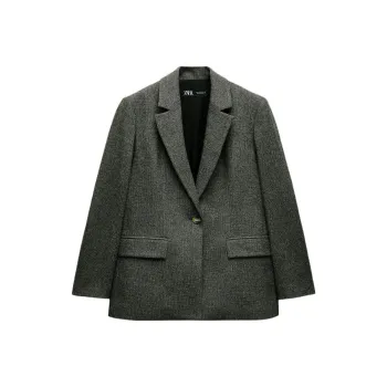 ZARA Business Suit Women's Gray/Gold Brown