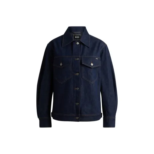 HUGO BOSS SS24 Denim Jacket Women's Natural Blue