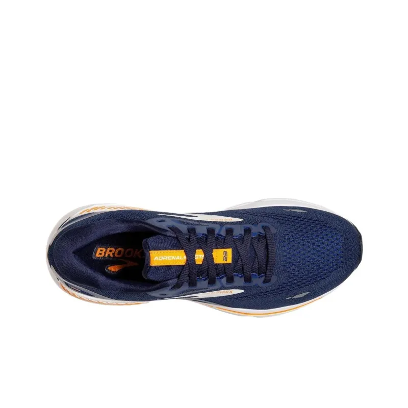 Brooks Adrenaline GTS 23 Cushioning, Breathable, Supportive Low Top Running Shoes Men's Blue Orange-3