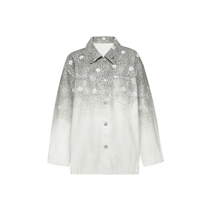 MEIYANG Denim Jackets Women's Gradient Gray-0