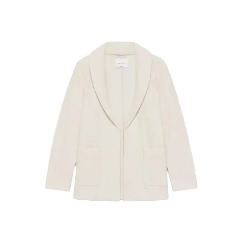 ARITZIA FW24 The Group By Babaton Shawl Merino Wool Below-Bum Jacket Coats Women's Heather Bone