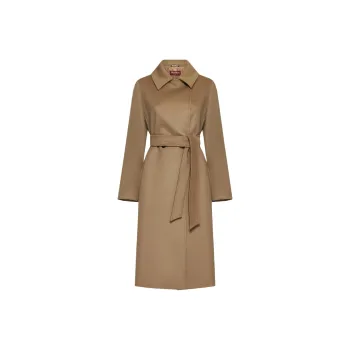 MaxMara Studio Bcollag Double Breasted Belted Coat
