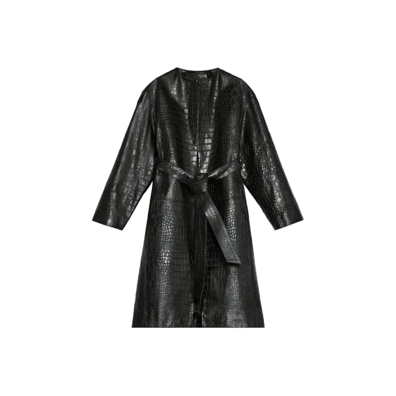 ZARA Leather Jackets Women's Black-0