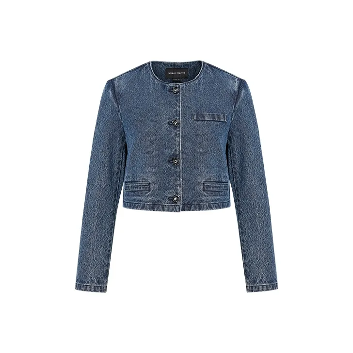 URBAN REVIVO Denim Jacket Women's Blue-0