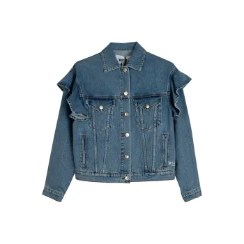 MSGM Denim Jackets Women's Blue