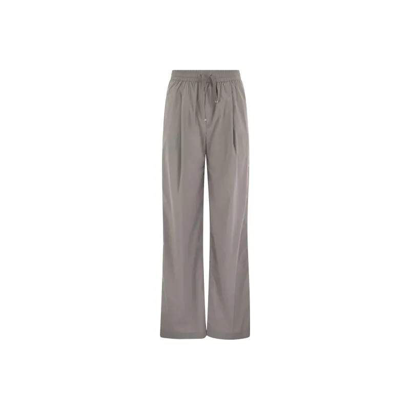 HERNO Drawstring Wide Leg Trousers-0