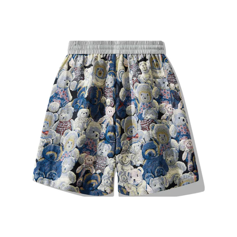 WOKXSS Casual Shorts Unisex Blue Bear-1