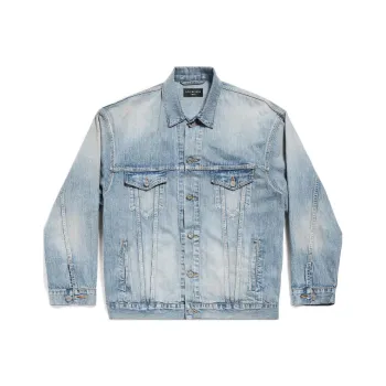 Balenciaga Graphic Printed Denim Jacket