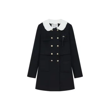 Teenie Weenie Cropped Coats Women's Black