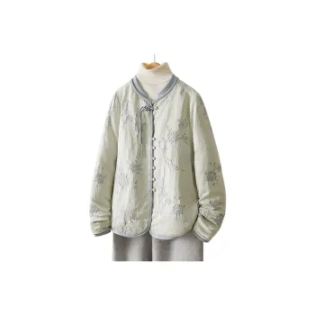 IHIMI Cropped Coats Women's Distant Sky Blue
