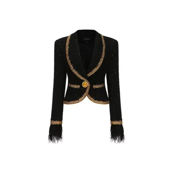 NANA JACQUELINE Cropped Coats Women's Black