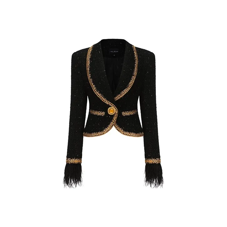 NANA JACQUELINE Cropped Coats Women's Black-0