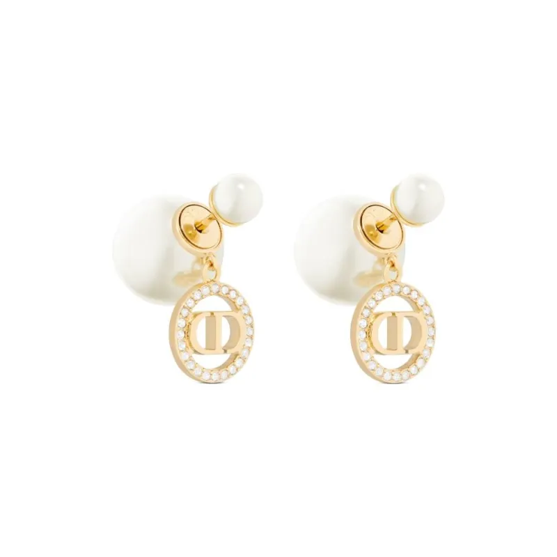 DIOR Resin Earrings Unisex Gold-1