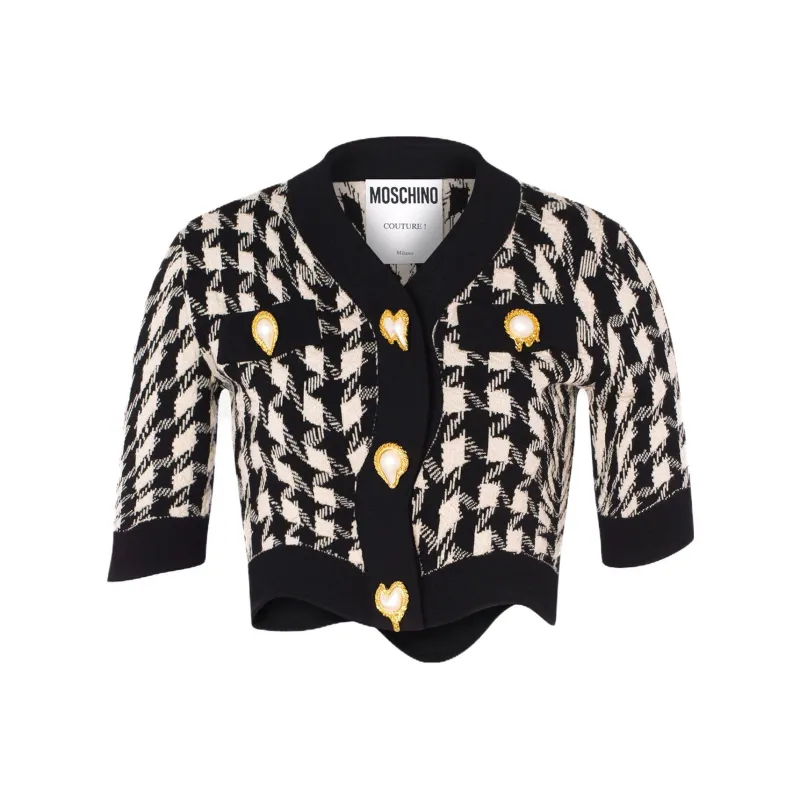MOSCHINO Cropped Coats Women's Black-0