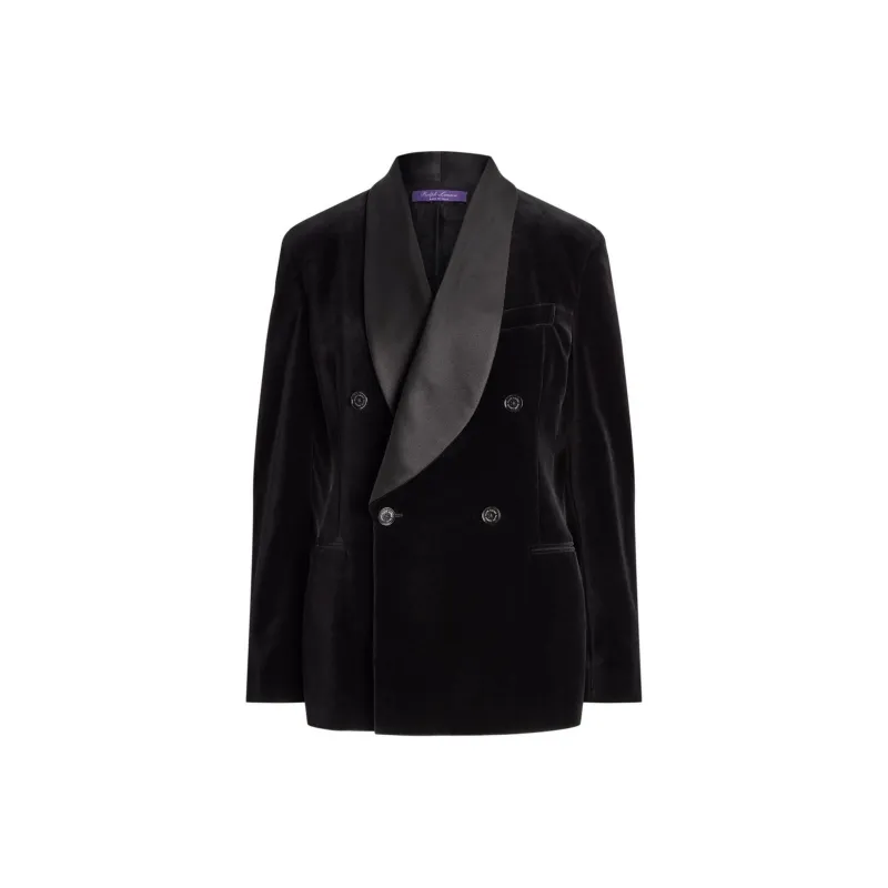 Ralph Lauren Collection Double breasted Velvet Blazer-0