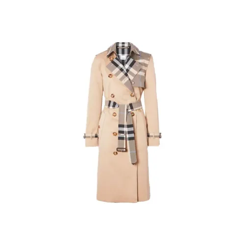 Burberry Trench Coats Women's Soft Yellow Umber