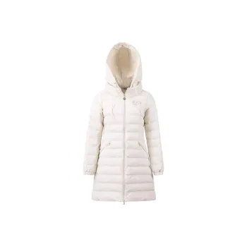 EMPORIO ARMANI EA7 Puffer Jacket Coat Women's Moonlight Beige