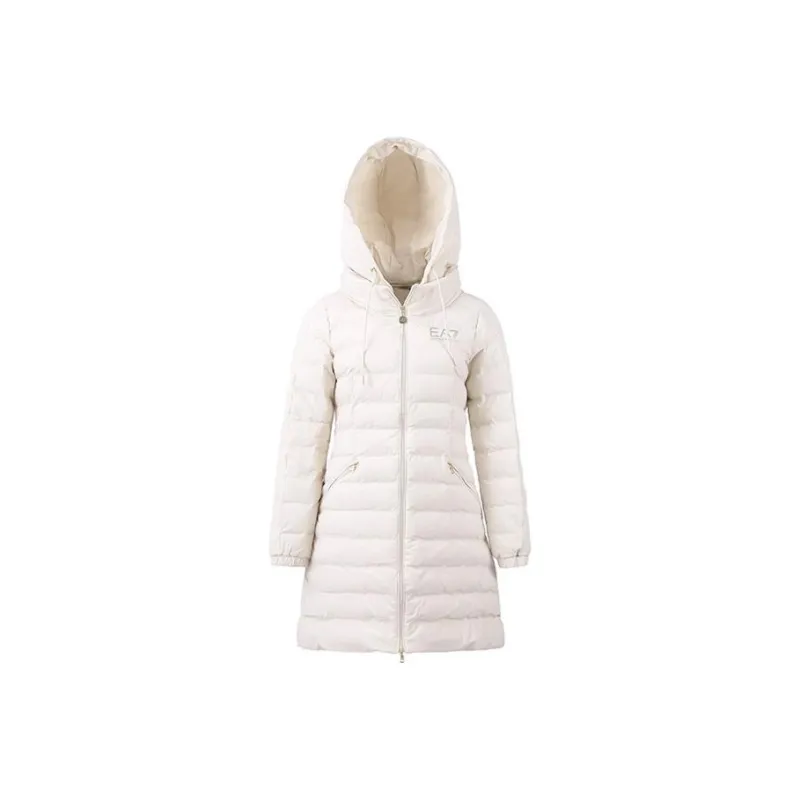 EMPORIO ARMANI EA7 Puffer Jacket Coat Women's Moonlight Beige-0