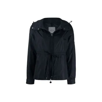 Moncler Cropped Coats Women's Navy Blue